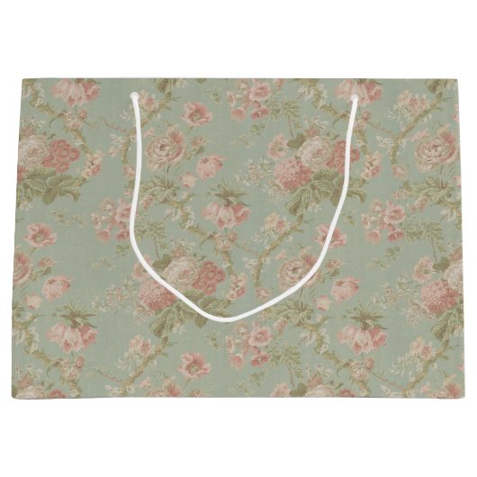 Elegant Floral Roos Groot Cadeauzakje (Voorkant)