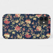Elegant  Floral Roos iPhone Case (Achterkant (horizontaal))