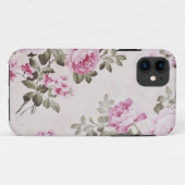 Elegant  Floral Roos iPhone Case (Achterkant (horizontaal))