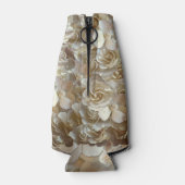 Elegant Floral Roos Petal Pattern Flesjeskoeler (Achterkant)