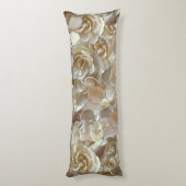 Elegant Floral Roos Petal Pattern Lichaamskussen (Achterkant (Verticaal))