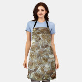 Elegant Floral Roos Petal Pattern Schort (Gedragen)