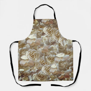 Elegant Floral Roos Petal Pattern Schort