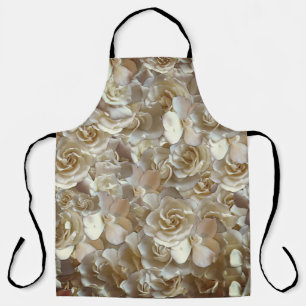 Elegant Floral Roos Petal Pattern Schort