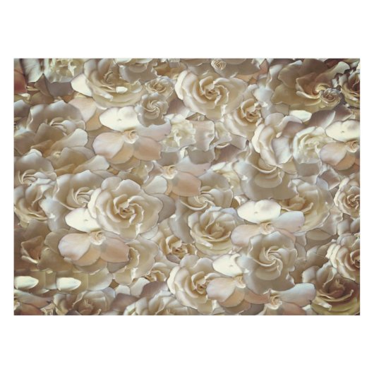 Elegant Floral Roos Petal Pattern Tafelkleed (Voorkant (Horizontaal))