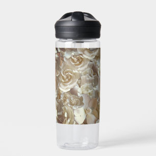 Elegant Floral Roos Petal Pattern Waterfles
