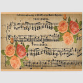 Elegant  Floral Roos Tissuepapier (Voorkant)