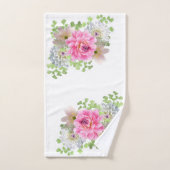 Élégant floral rose (Serviette à main)
