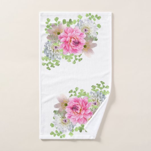 Élégant floral rose (Serviette à main)