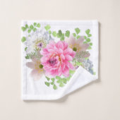 Élégant floral rose (Gant de toilette)