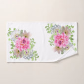 Élégant floral rose (Serviette à main)