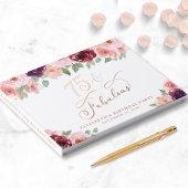 Elégant Floral Rose Gold Foil 75e fête d'anniversa