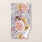  Élégant floral rose moderne (Serviette à main)