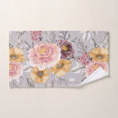  Élégant floral rose moderne (Serviette à main)