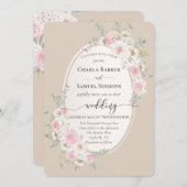 Elegant Floral roze Waterverf Rozen & ponden Pr Programma (Voorkant / Achterkant)