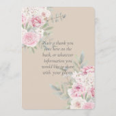 Elegant Floral roze Waterverf Rozen & ponden Pr Programma (Achterkant)