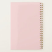 Elegant Floral Rozen Black Pink Wedding Planner (Achterkant)