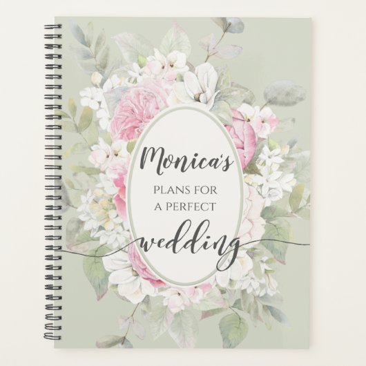 Elegant Floral Rozen & Peonies Wedding Planner (Voorkant)