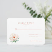 Elegant Floral RSVP Card (Debout devant)