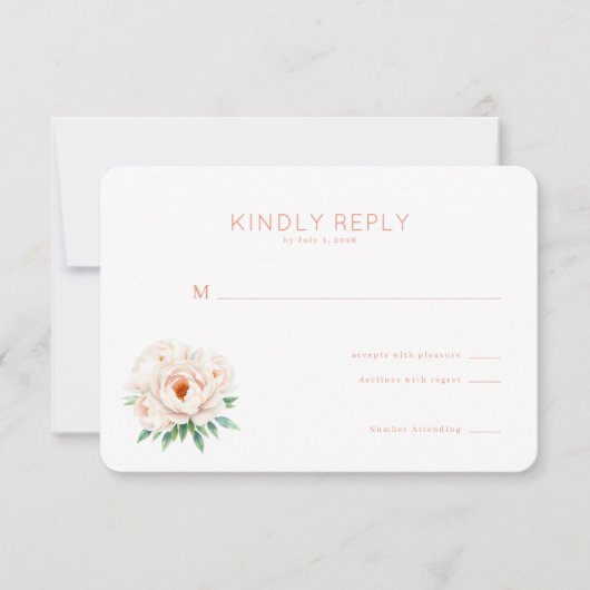 Elegant Floral RSVP Card (Devant)