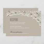 Elegant floral rustic bruiloft kaart (Voorkant / Achterkant)