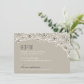Elegant floral rustic bruiloft kaart (Staand voorkant)