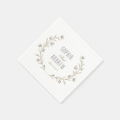 Elegant floral rustic country bruiloft monogram servetten (Hoek)