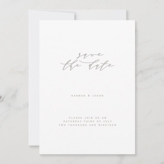 Elegant floral save the date (Voorkant)