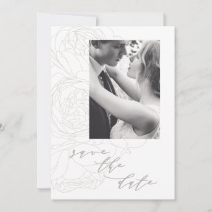 Elegant floral save the date. date