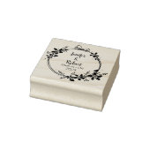 Elegant Floral Save the Date Wedding Rubberstempel (Stempel)