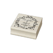 Elegant Floral Save the Date Wedding Rubberstempel (Stempel)