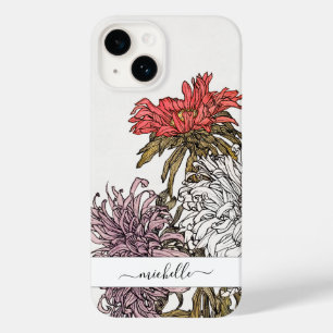 Elegant Floral Script Name Case-Mate iPhone 14 Hoesje