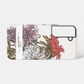 Elegant Floral Script Name Samsung Galaxy Hoesje (Achterkant horizontaal)