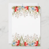 Elegant Floral Script Wedding Kaart (Achterkant)