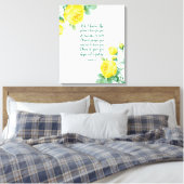 Elegant Floral Scripture 29:11 Canvas Afdruk (Insitu (Slaapkamer))