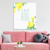 Elegant Floral Scripture 29:11 Canvas Afdruk (Insitu (Woonkamer))