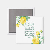 Elegant Floral Scripture 29:11 Magneet (Voorkant / Achterkant)