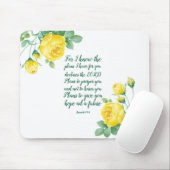 Elegant Floral Scripture 29:11 Muismat (Met muis)