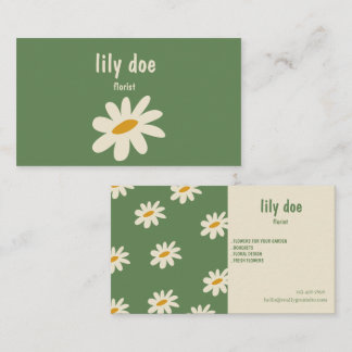 Elegant Floral Seller Business Card Visitekaartje