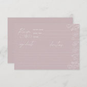 Elegant Floral Shower Recipcard (Voorkant / Achterkant)