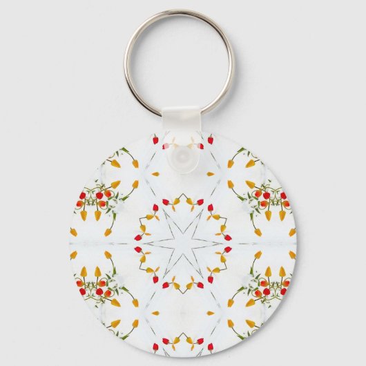 Elegant  Floral Sleutelhanger (Voorkant)