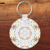 Elegant  Floral Sleutelhanger (Voorkant)