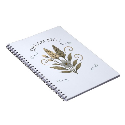 Elegant Floral Spiral Notebook – carnet (Côté Droit)