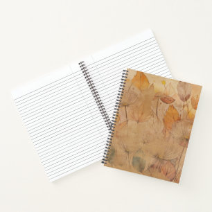 Elegant Floral Spiral Notitieboek met Regelmatige