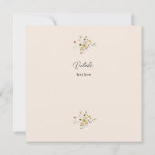 Elegant Floral Square Wedding-uitnodiging Kaart (Achterkant)