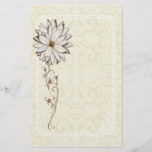 Elegant Floral Stationery Briefpapier
