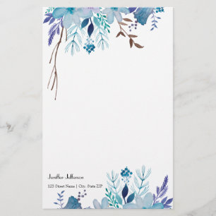 Elegant floral Stationery Briefpapier