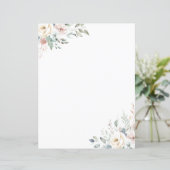 Elegant Floral Stationery Paper (Staand voorkant)
