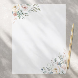 Elegant Floral Stationery Paper
