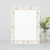 Elegant Floral Stationery Paper (Staand voorkant)